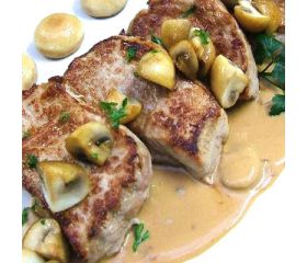 Menu varkenshaas met champignonroomsaus 